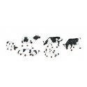 Cows -- Black & White pkg(6), O, Bachmann Industries 33153