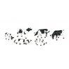 Cows -- Black & White pkg(6), O, Bachmann Industries 33153