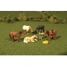Animals -- Horses pkg(6), O, Bachmann Industries 33169