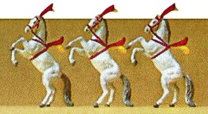 Animals -- Show Horses pkg(3), N, Preiser Kg 79712