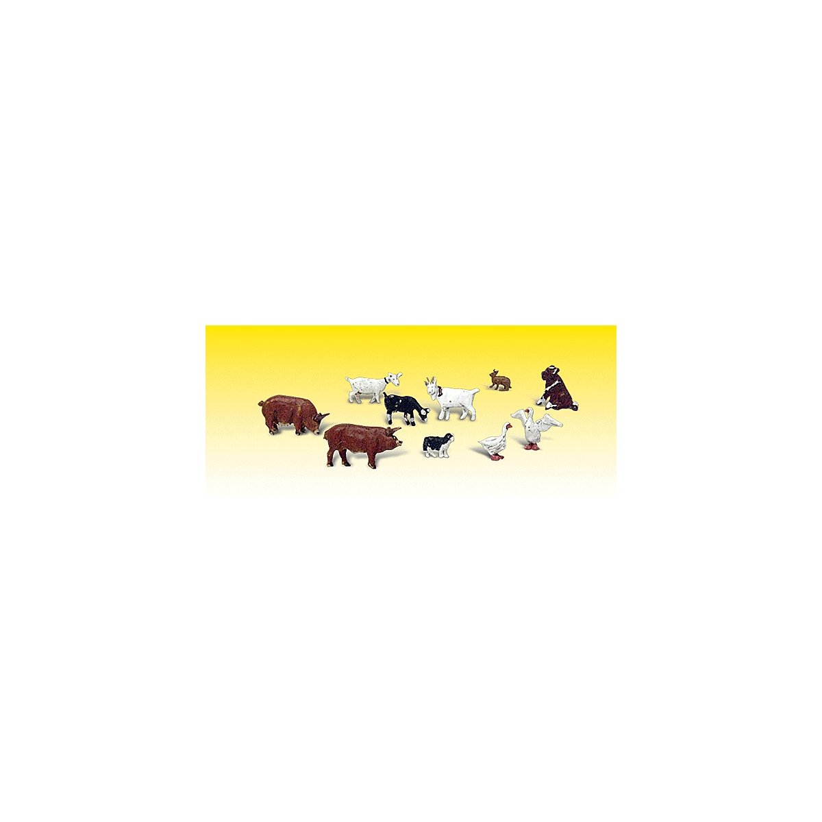 Scenic Accents(R) Animal Figurines -- Barnyard Animals pkg(10), N, Woodland Scenics 2202