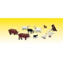 Scenic Accents(R) Animal Figurines -- Barnyard Animals pkg(10), N, Woodland Scenics 2202
