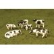 SceneScapes(TM) Figures -- Cows (black, white) pkg(6), HO, Bachmann Industries 33103