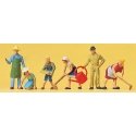 Working People -- People in the Garden pkg(6), HO, Preiser Kg 14081