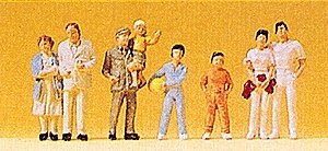 Spectators pkg(8), HO, Preiser Kg 14143