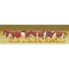 Animals -- Cows (brown) pkg(6), N, Preiser Kg 79155