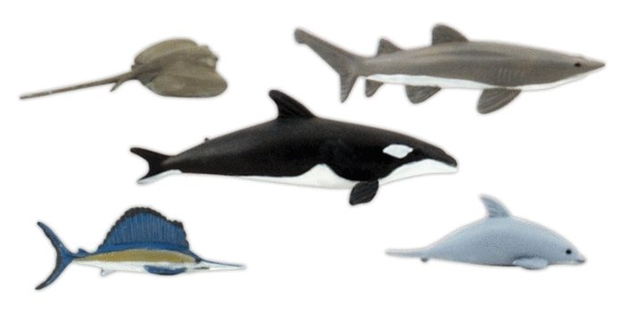 Scene-A-Rama(R) -- Marine Life Figures pkg(5), All Scales, Woodland Scenics 4447