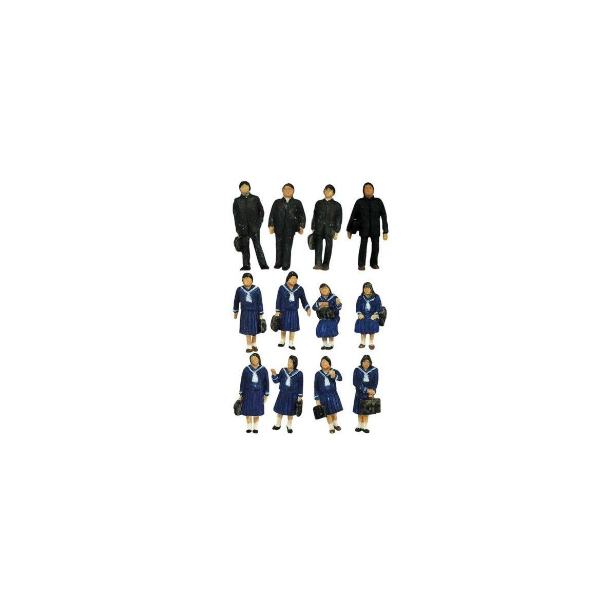 Japanese Students in Winter Uniforms -- pkg(12), N, TomyTec Co LTD 266068