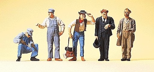 Workers -- US Track Workers, Conductor & Hobos, O, Preiser Kg 65342