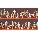 Unpainted Figure Set -- Adam & Eve Combination Kit pkg(26), HO, Preiser Kg 16400