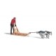 Dogsled 1 -- Sled, Musher, 2 Huskies, HO, Busch Gmbh & Co Kg 7816