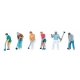 Miniature Golf Players -- pkg(6), HO, Faller Gmbh 151693
