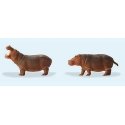 Animals -- Hippopotamuses pkg(2), HO, Preiser Kg 20373