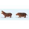 Animals -- Hippopotamuses pkg(2), HO, Preiser Kg 20373