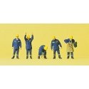 Emergency Workers pkg(5) -- THW Federal Technical Emergency Service Workers (Set 2), N, Preiser Kg 79181