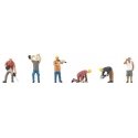 Construction Site Figures -- pkg(6), HO, Faller Gmbh 151694
