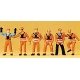 Railroad Personnel -- Railway Workers - German Federal Railway pkg(6), HO, Preiser Kg 10245