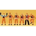 Railroad Personnel -- Railway Workers - German Federal Railway pkg(6), HO, Preiser Kg 10245