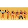 Railroad Personnel -- Railway Workers - German Federal Railway pkg(6), HO, Preiser Kg 10245