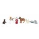 SceneScapes(TM) Dogs -- With Fire Hydrant pkg(6), O, Bachmann Industries 33158