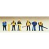 Railroad Personnel -- Track Maintenance pkg(6), N, Preiser Kg 79035