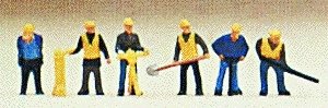 Railroad Personnel -- Track Maintenance pkg(6), N, Preiser Kg 79035