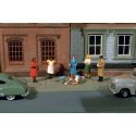 Sidewalk People - SceneScapes(TM) -- pkg(6), HO, Bachmann Industries 33117