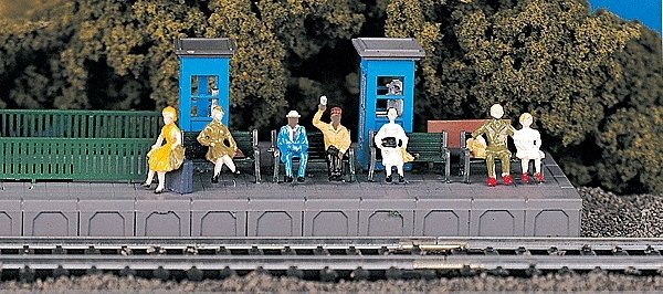 Sitting Passengers pkg(6), HO, Bachmann Industries 42342