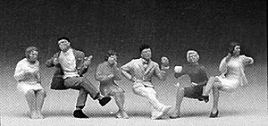 Pedestrians -- Seated Persons pkg(6), HO, Preiser Kg 14103