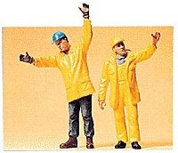 People Working -- Modern Workmen Signaling, G, Preiser Kg 45089