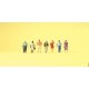 Pedestrians -- Passers-By pkg(7), N, Preiser Kg 79218