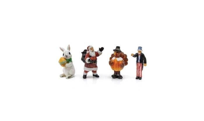 Find Me Figures Scenic Accents(R) -- Holiday Figures pkg(4), HO, Woodland Scenics 2868