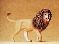 Wild Animal Figures, 1/24 - 1/25 Scale -- Lion Standing, 1/25, Preiser Kg 47503