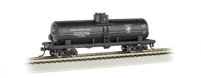 40′ Single-Dome Tank Car - Ready to Run - Silver Series(R) -- United States Army, HO, Bachmann Industries 17815