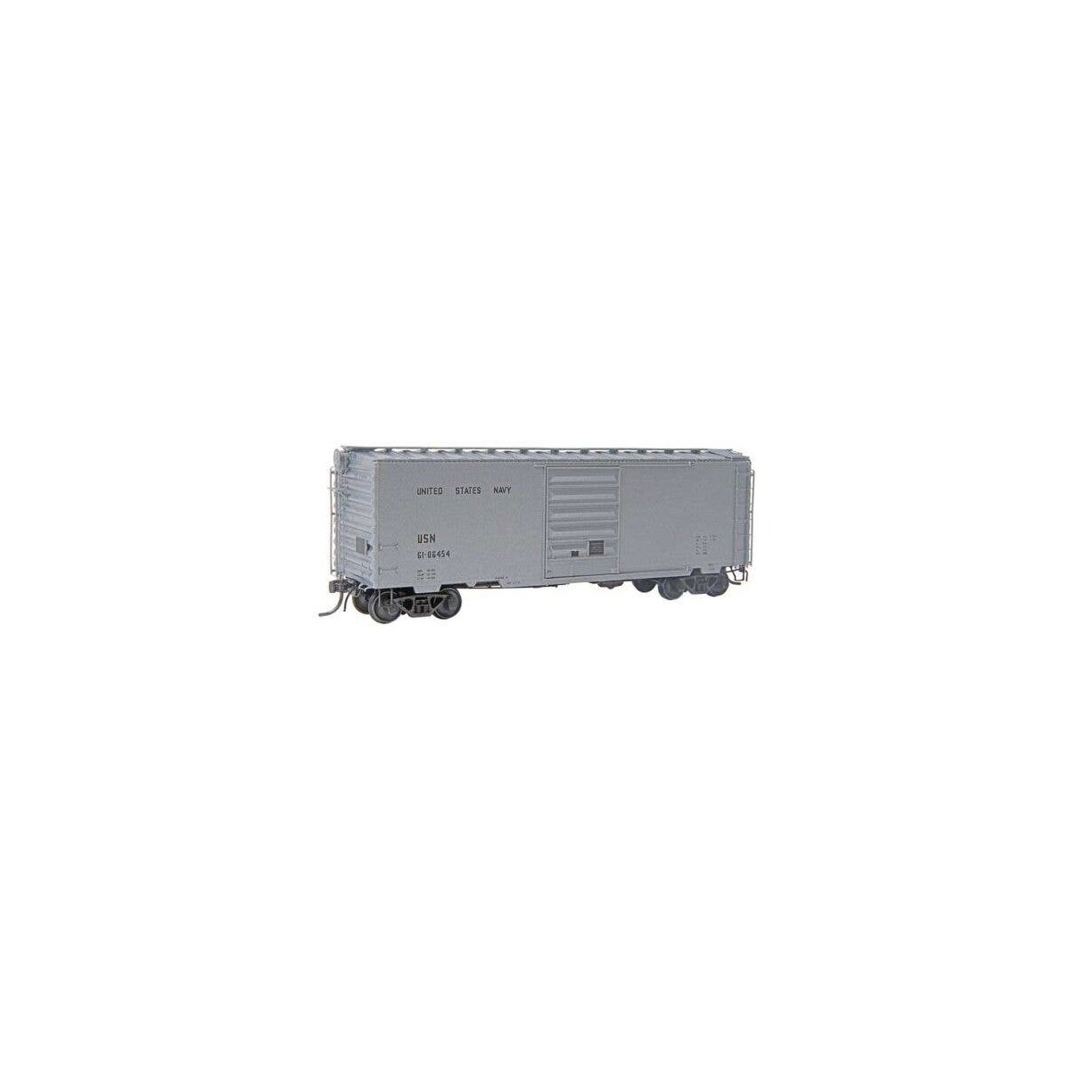 Pullman-Standard PS-1 40` Boxcar w/8` Door - Ready to Run -- United States Navy USN 61-064, HO, Kadee Quality Products 5025