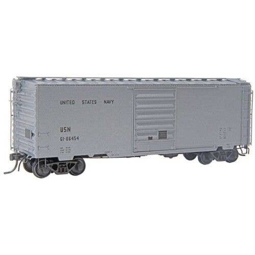 Pullman-Standard PS-1 40` Boxcar w/8` Door - Ready to Run -- United States Navy USN 61-064, HO, Kadee Quality Products 5025