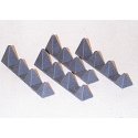 Anti-Tank Obstacles - World War II -- Dragon′s Teeth pkg(4), HO, Trident Miniatures 96021