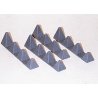Anti-Tank Obstacles - World War II -- Dragon′s Teeth pkg(4), HO, Trident Miniatures 96021