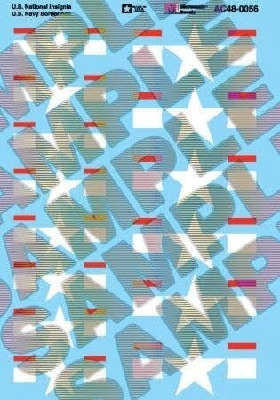 Military Aircraft Decal Set -- United State Navy Insignia Borderless, 1/48, Microscale Industries Inc AC480056