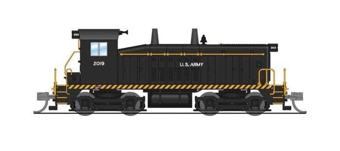 EMD SW7 - Sound and DCC - Paragon4(TM) -- US Army 2034 (black, yellow), N, Broadway Limited Imports 7527