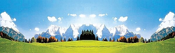 Karwendelgebirge Background Scene -- 10`8` x 40` 320 x 100cm, All Scales, Faller Gmbh 180513