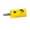 Round Plugs w/Crossover Hole -- Yellow, ALL, Brawa Modellspielwaren 3051