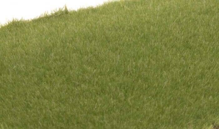Static Grass - Field System -- Medium Green 1/16′ 2mm Fibers, All Scales, Woodland Scenics 614