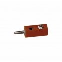 Round Plugs w/Crossover Hole -- Brown, ALL, Brawa Modellspielwaren 3054
