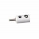 Round Plugs w/Crossover Hole -- White, ALL, Brawa Modellspielwaren 3059