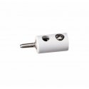 Round Plugs w/Crossover Hole -- White, ALL, Brawa Modellspielwaren 3059