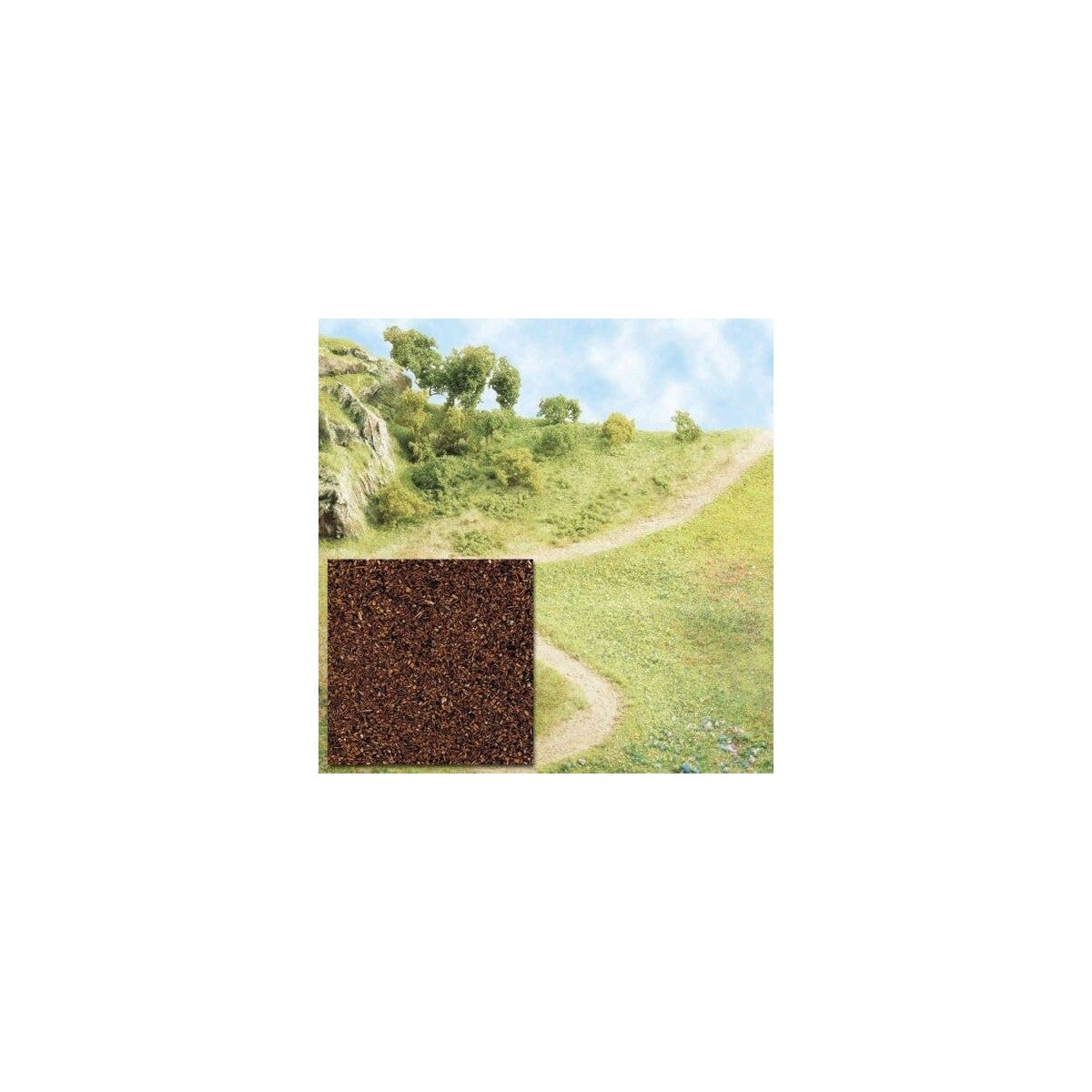 Grass Scatter Material Ground Cover -- Brown 2-13/16oz 80g, All Scales, Busch Gmbh & Co Kg 7308