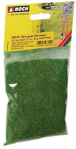 Static Grass - .7oz 20g -- Ornamental Lawn, Medium Fibers 3/32′ .25cm Long, All Scales, Noch Gmbh & Co 8314