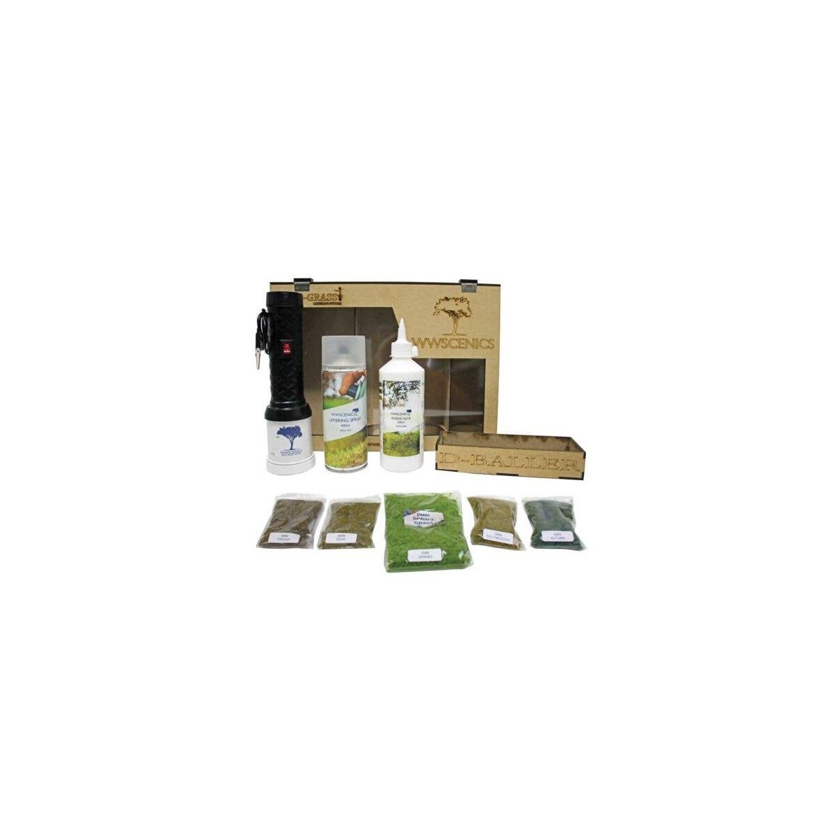 Pro Grass Layering System Applicator Starter Kit, with aerosol spray -- Includes: Micro Applicato, All Scales, Peco WSPG037