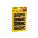 Grass Tufts XL -- Beige-Green, Dark Green, Brown 3/8′ 9mm Fibers pkg(104), All Scales, Noch Gmbh & Co 7005
